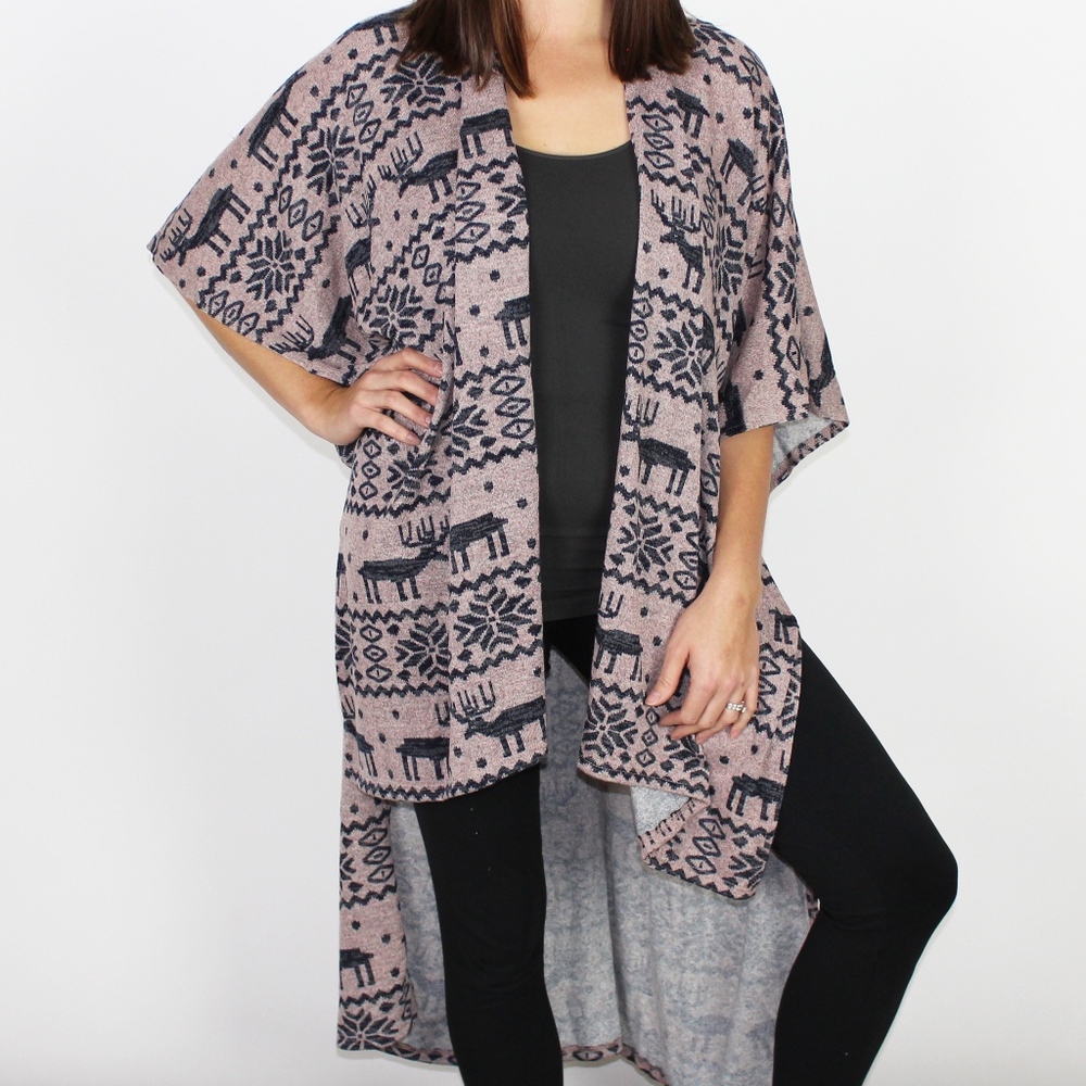 Pink Moose Poncho